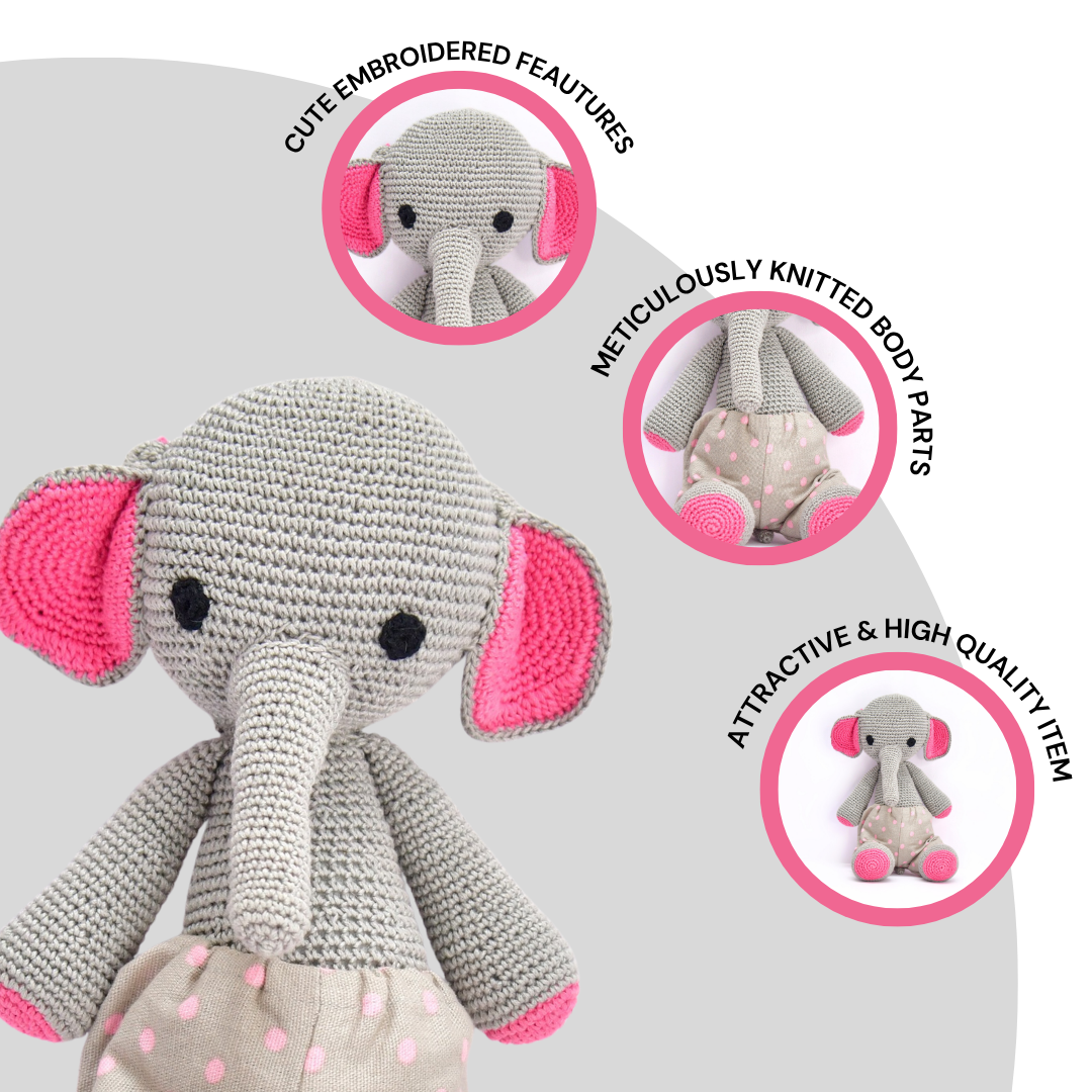 Ellie Holiday Crochet Elephant