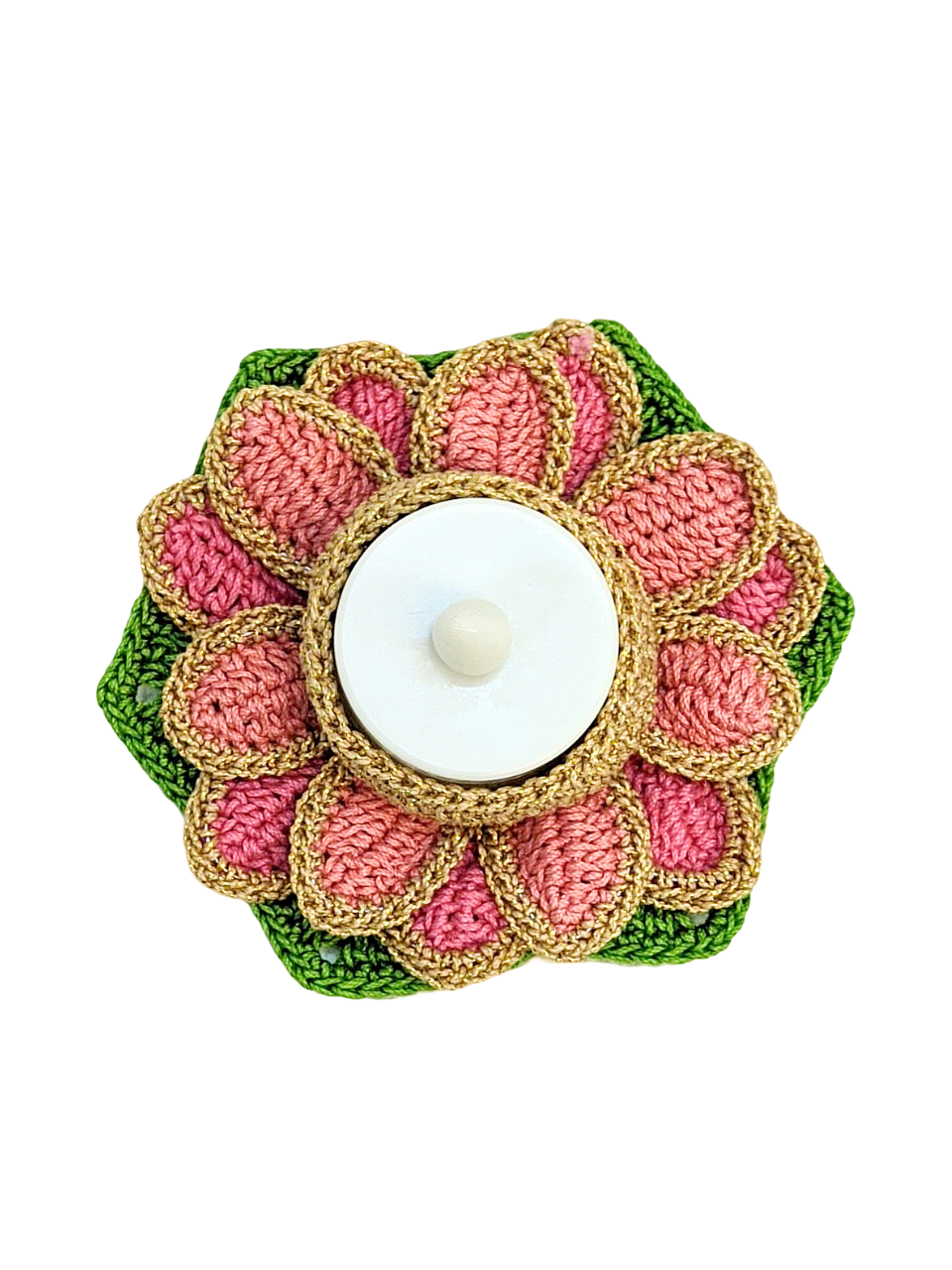 Lotus Crochet Tealights