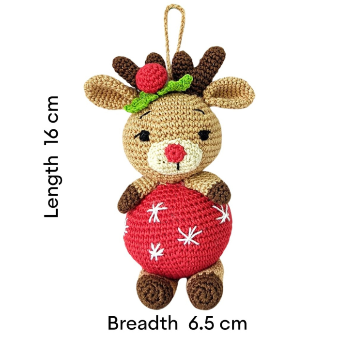 Reindeer Crochet Ornament