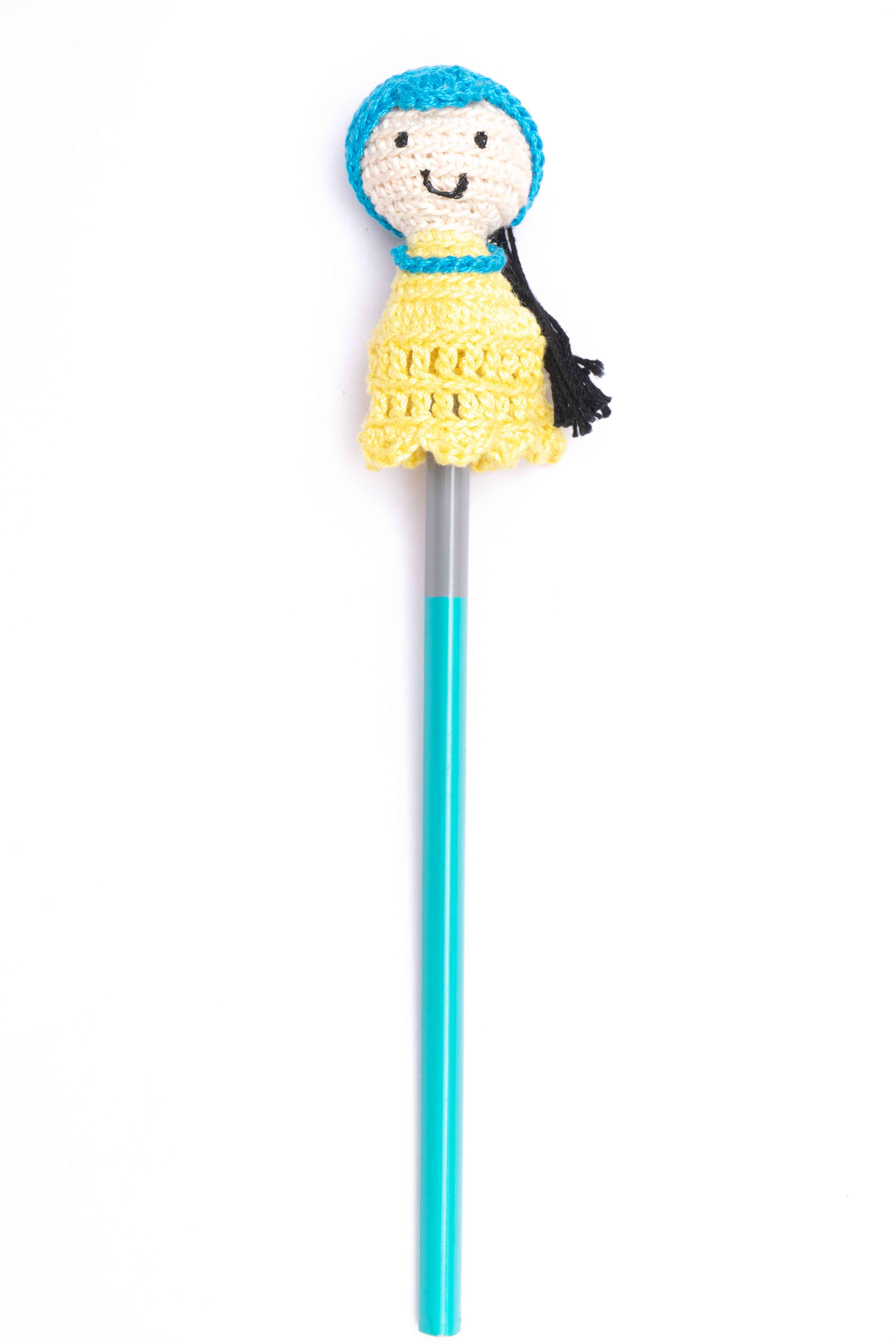 Yellow Doll Pencil Topper