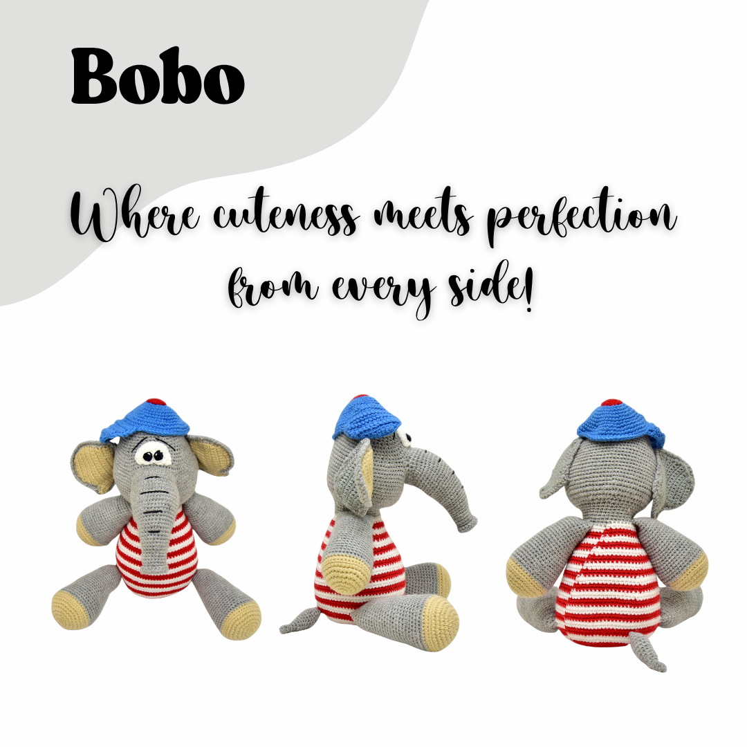 Bobo Elephant Crochet Toy