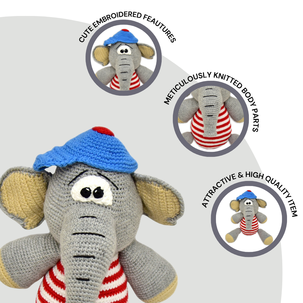 Bobo Elephant Crochet Toy