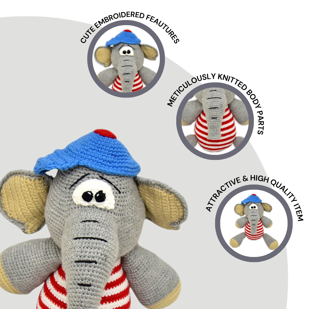Bobo Elephant Crochet Toy