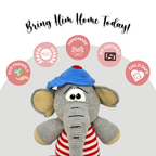 Bobo Elephant Crochet Toy