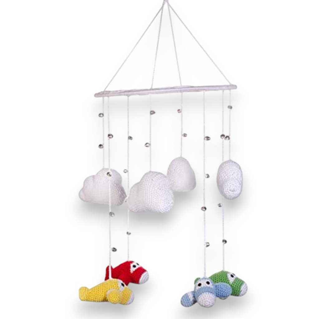 Airplane Cloud Nursery Mobile