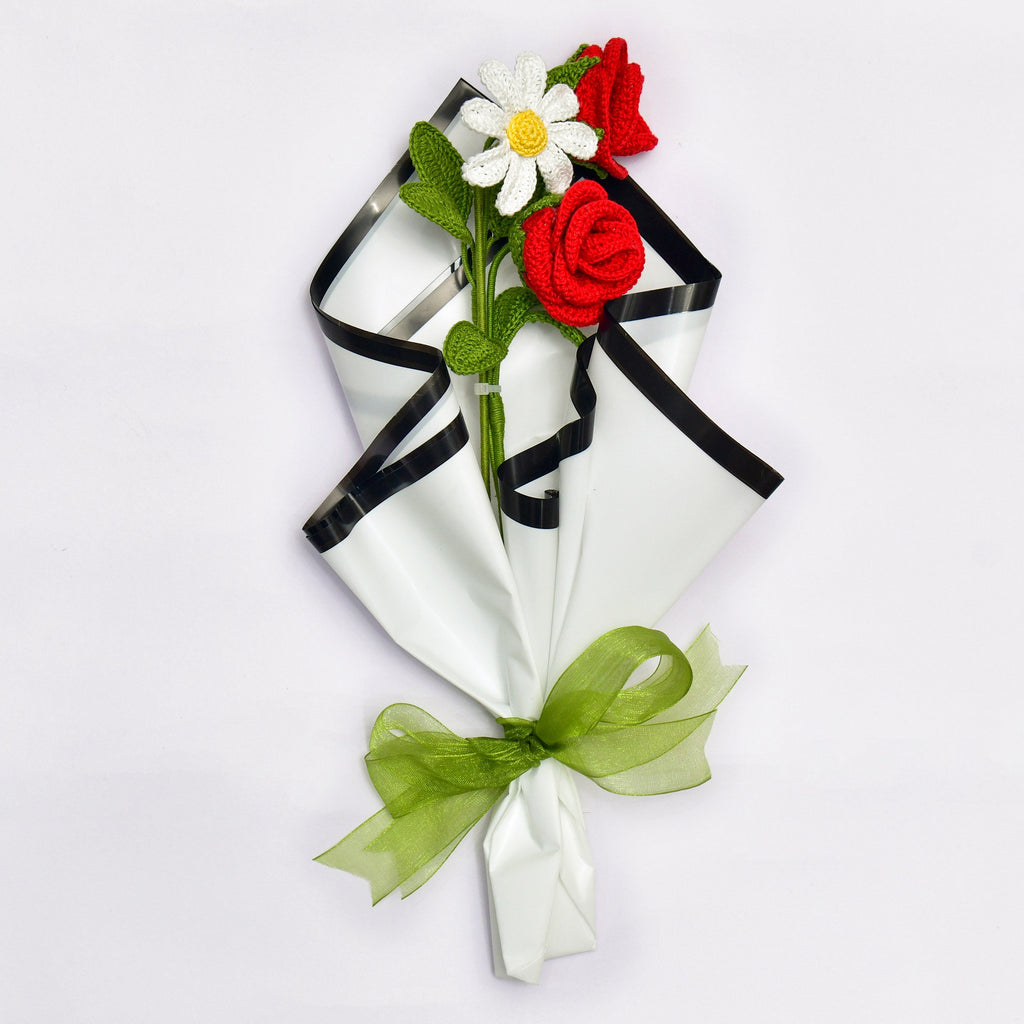 Rose Daisy Crochet Bouquet