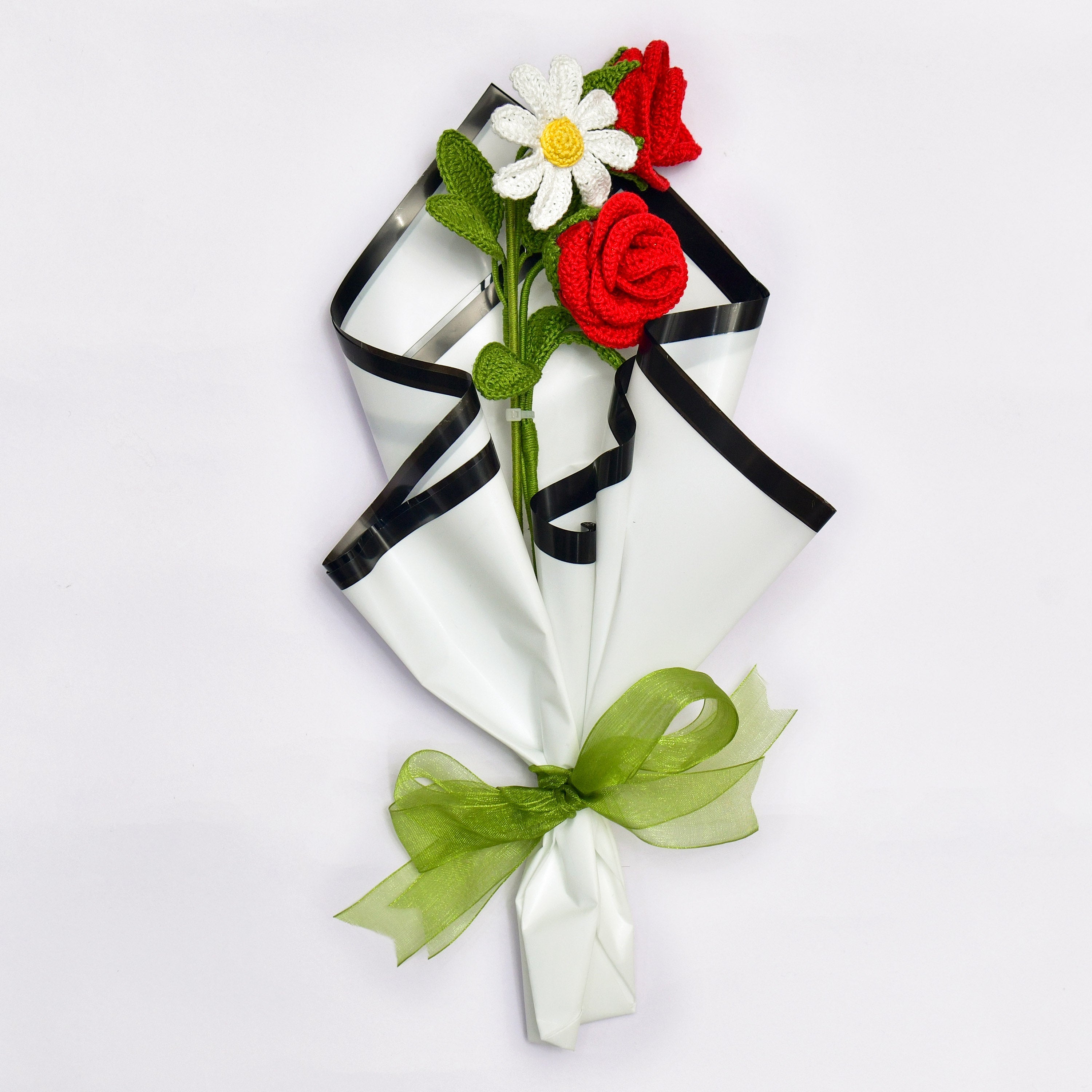 Rose Daisy Crochet Bouquet