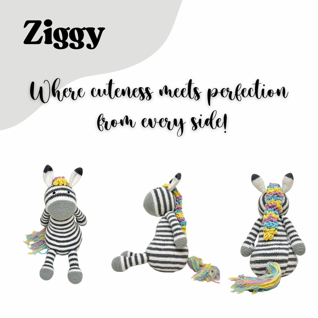 Ziggy Zebra Crochet Toy