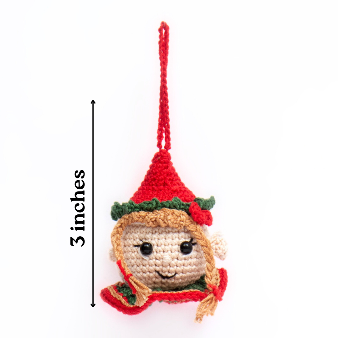 Elf Crochet Ornament