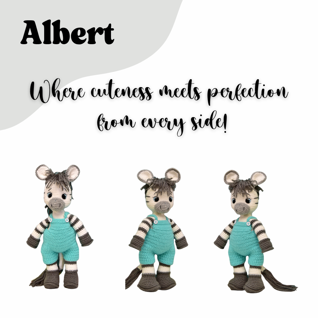 Albert Zebra Crochet Toy