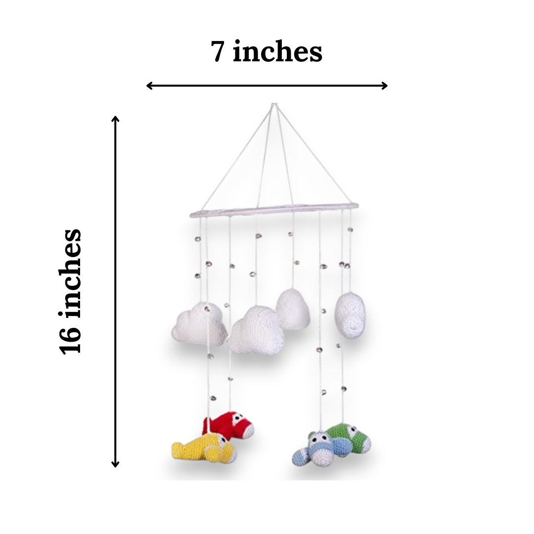 Airplane Cloud Nursery Mobile
