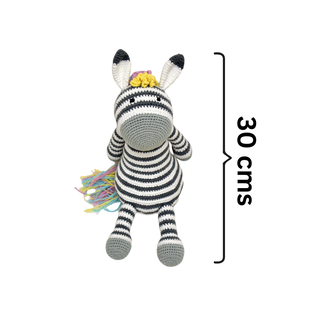 Ziggy Zebra Crochet Toy