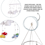 Airplane Cloud Nursery Mobile