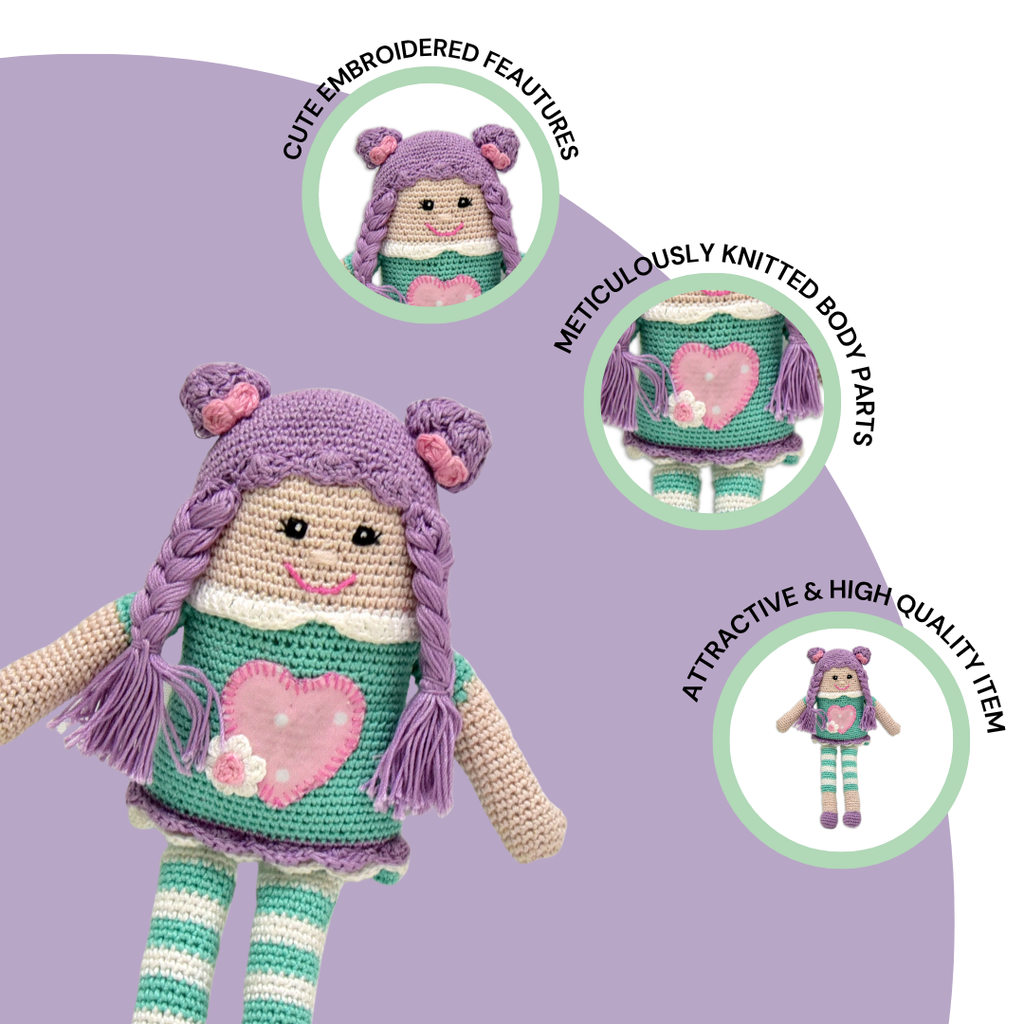 Purple Pie Crochet Doll