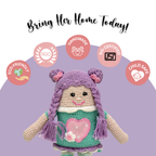 Purple Pie Crochet Doll