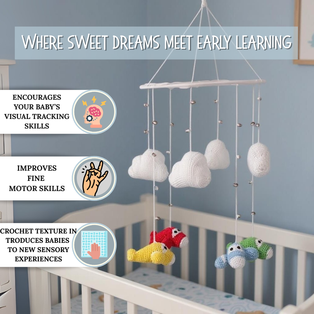 Airplane Cloud Nursery Mobile