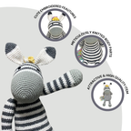 Ziggy Zebra Crochet Toy