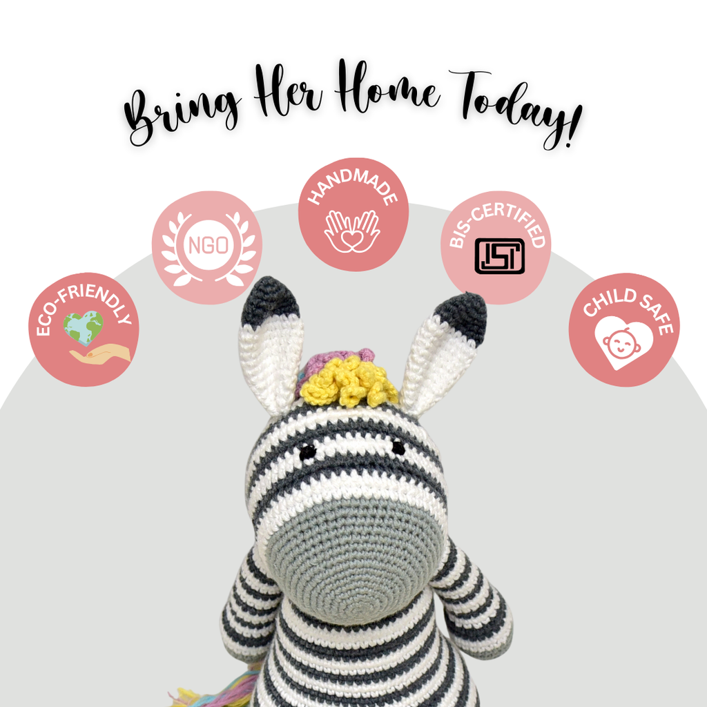 Ziggy Zebra Crochet Toy