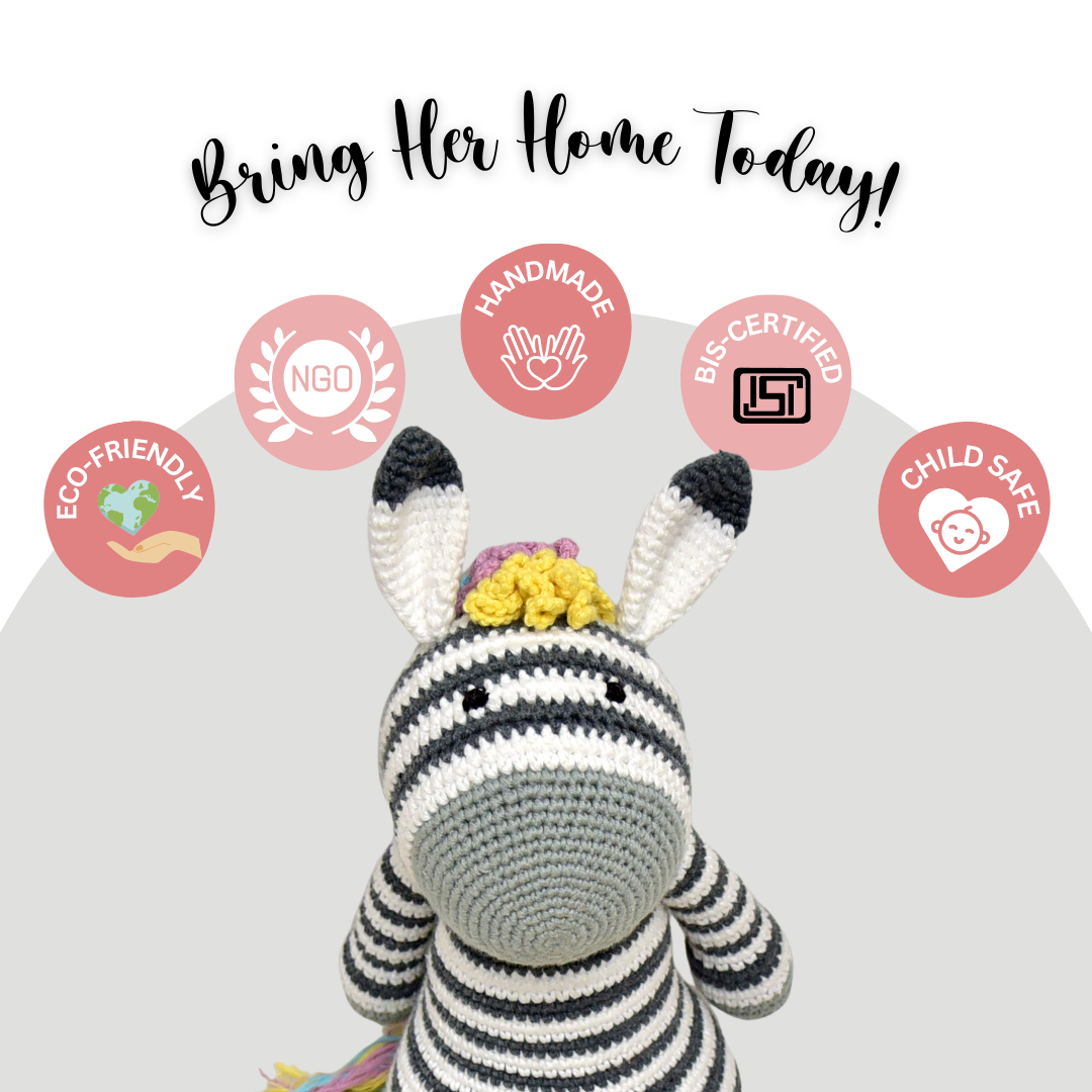 Ziggy Zebra Crochet Toy