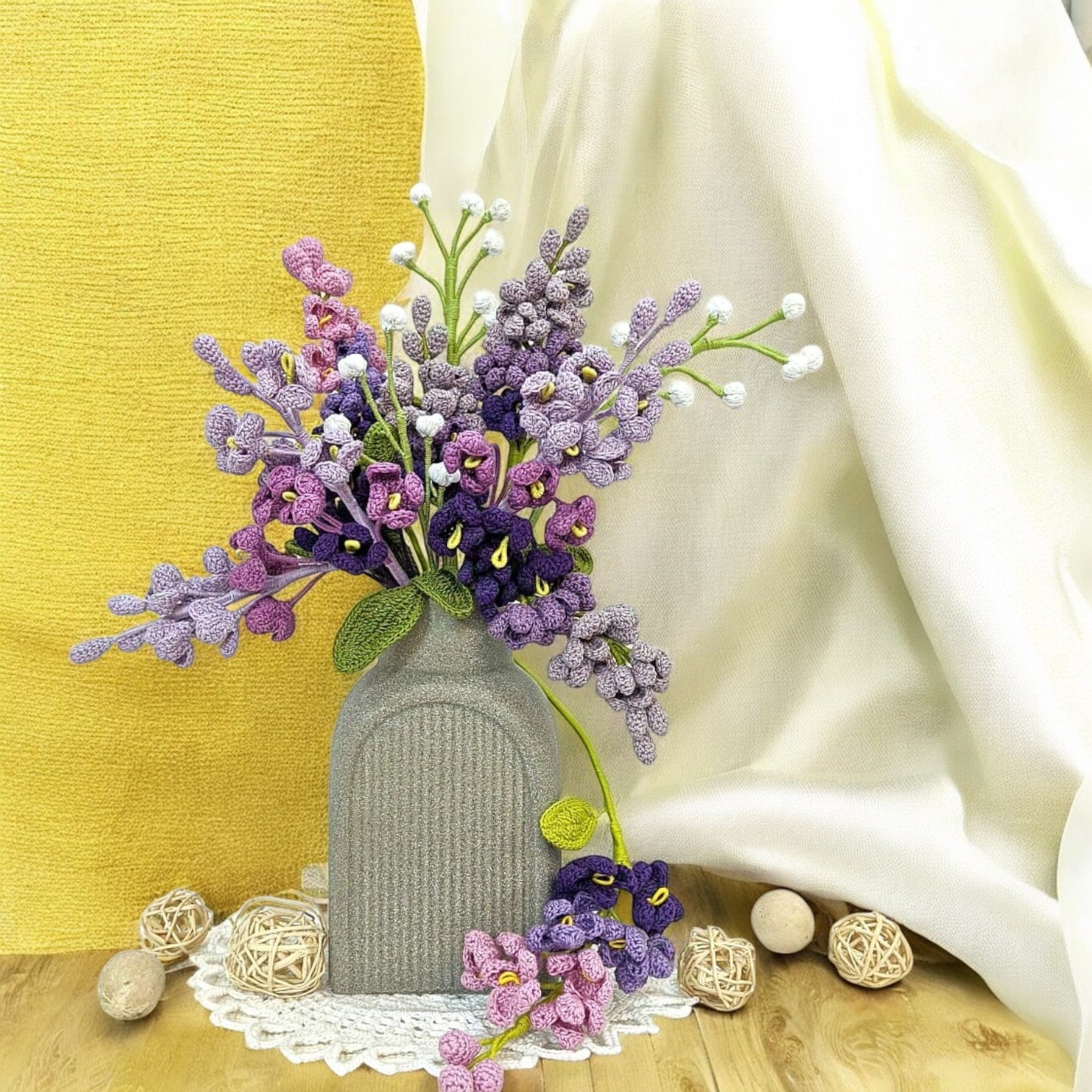 Lilac Crochet Flower