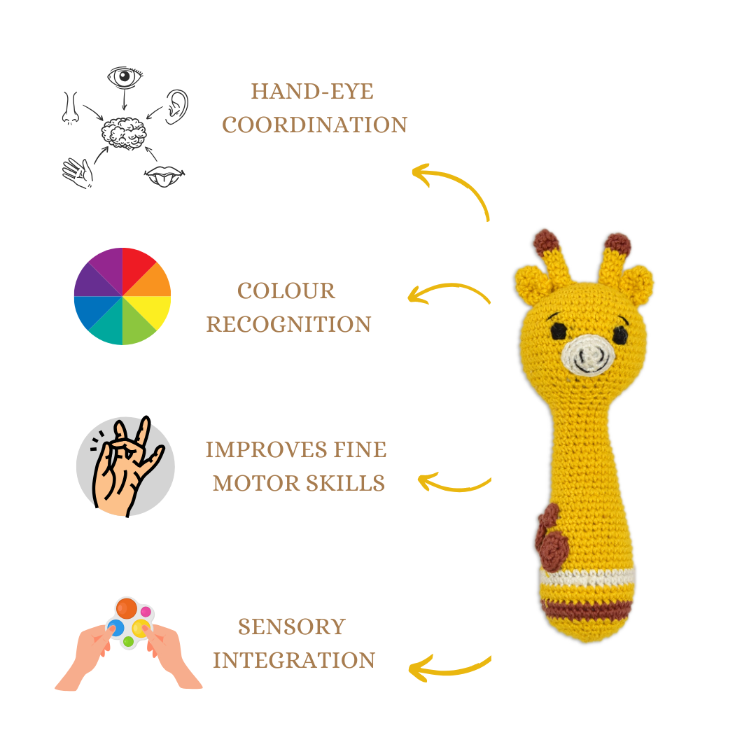 Giraffe Giggles Hand Rattle