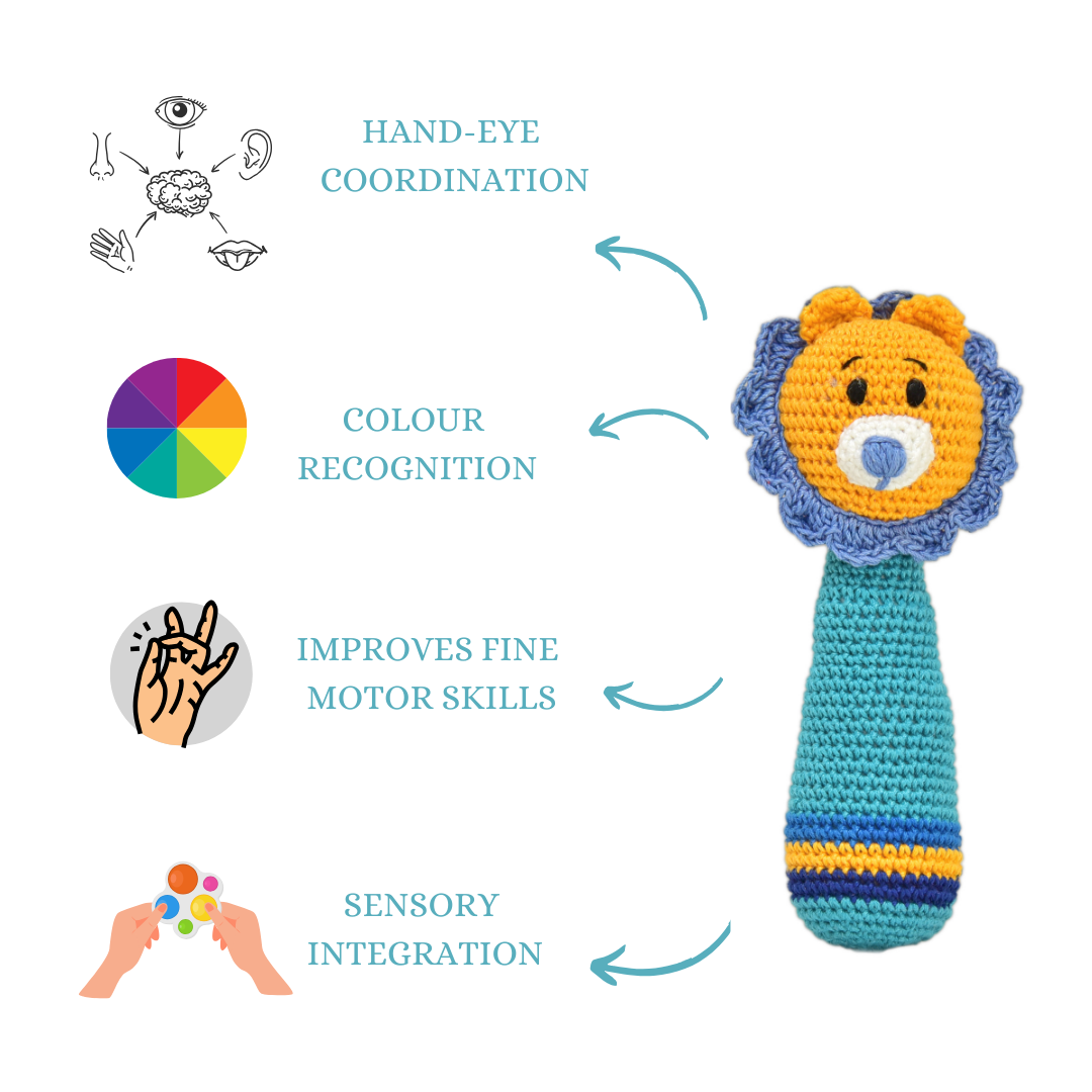 Sunny Cubs Crochet Rattle