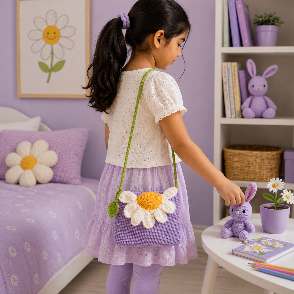 Daisy Crochet Bag