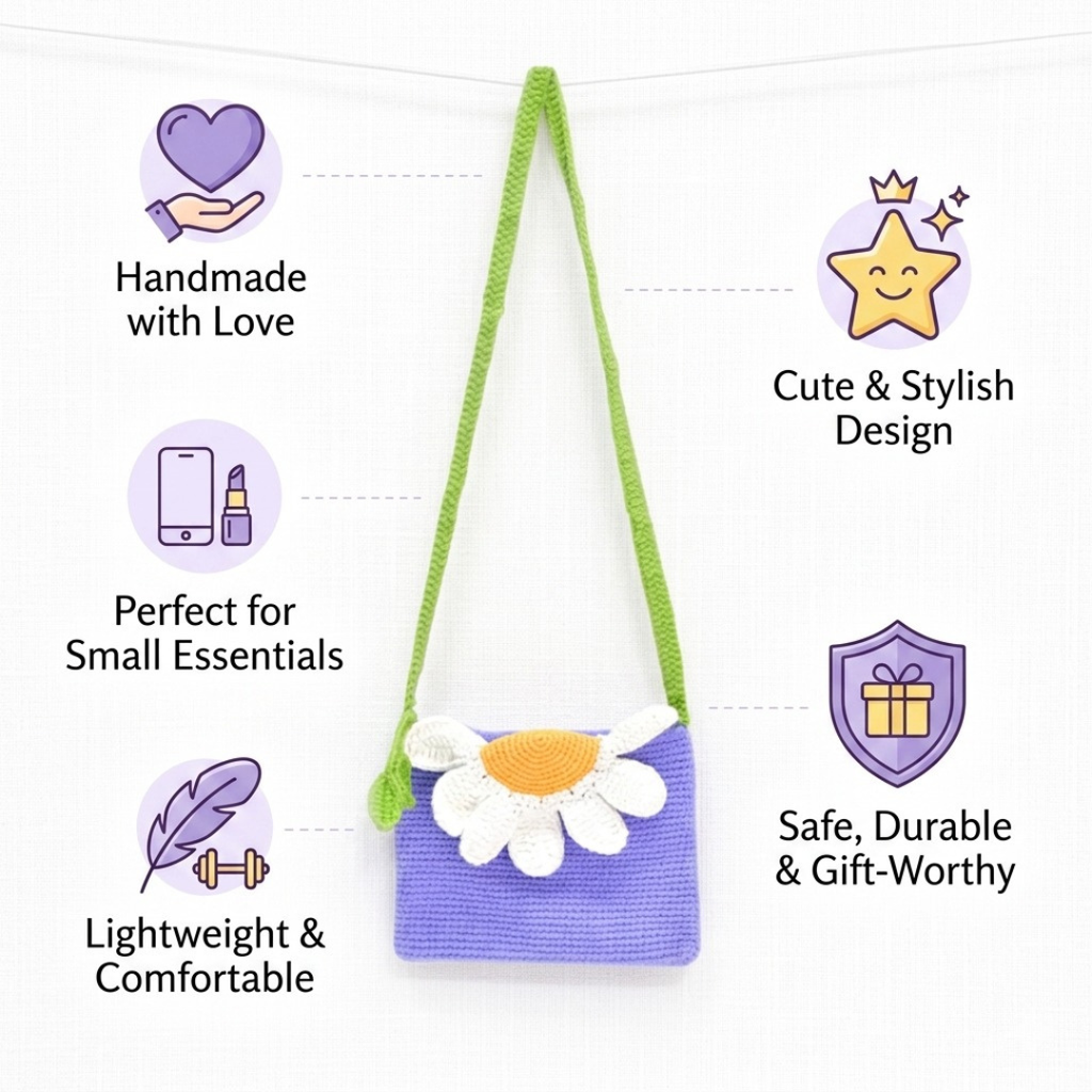 Daisy Crochet Bag
