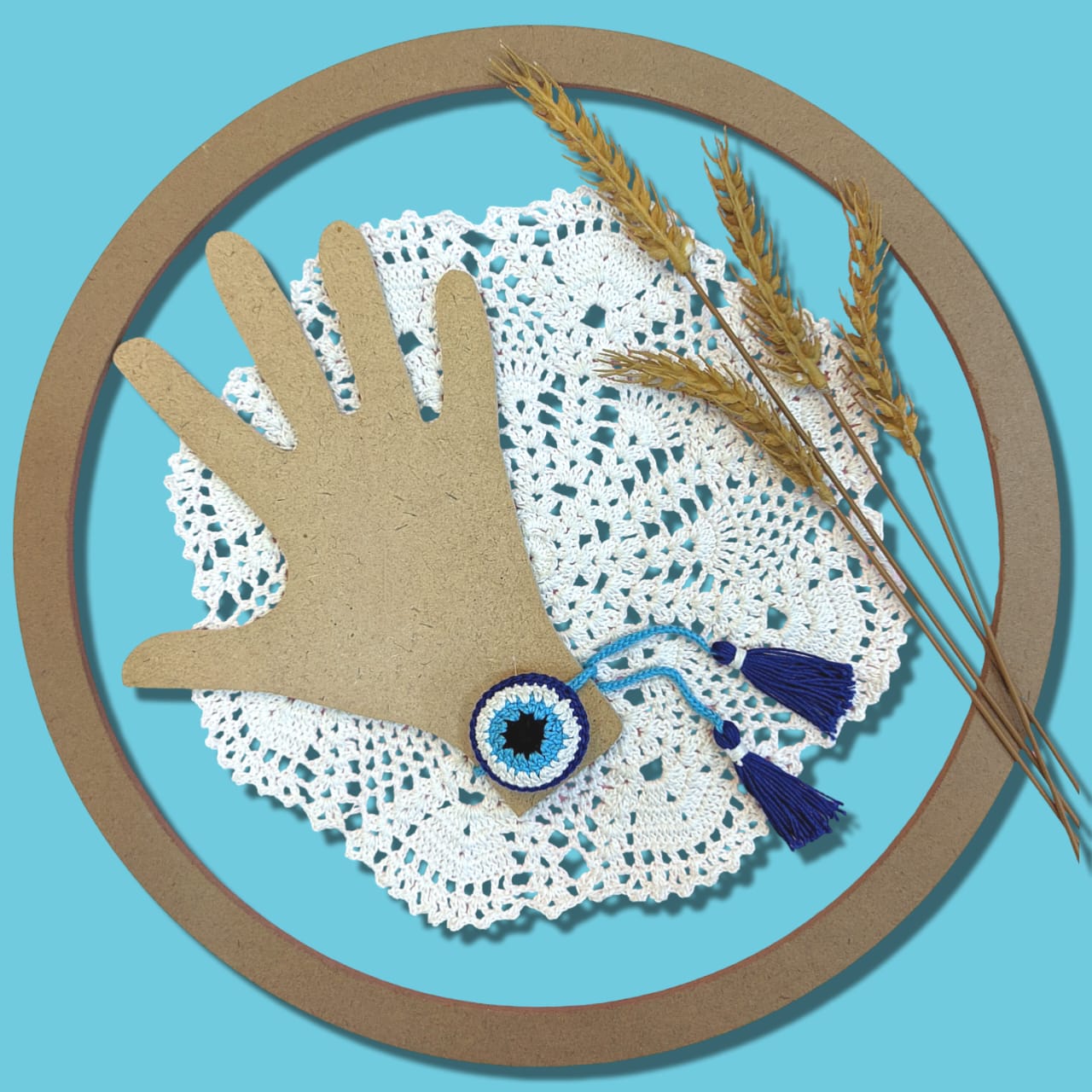 Blue Eye Crochet Band