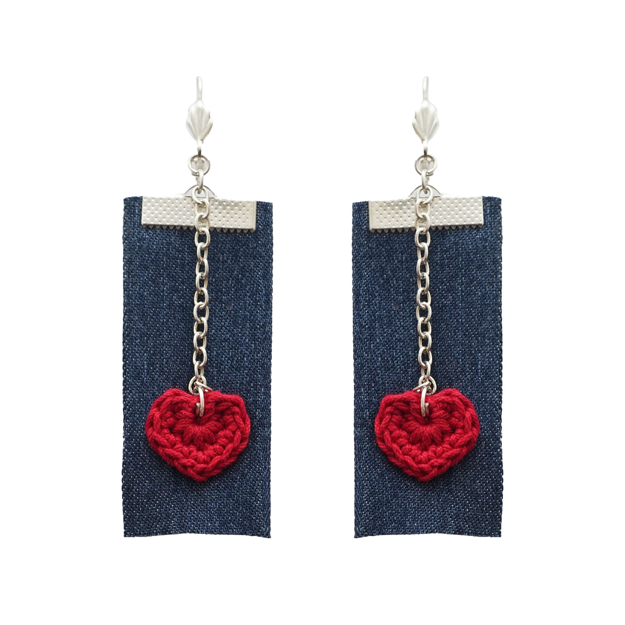 Hearts Crochet Earrings