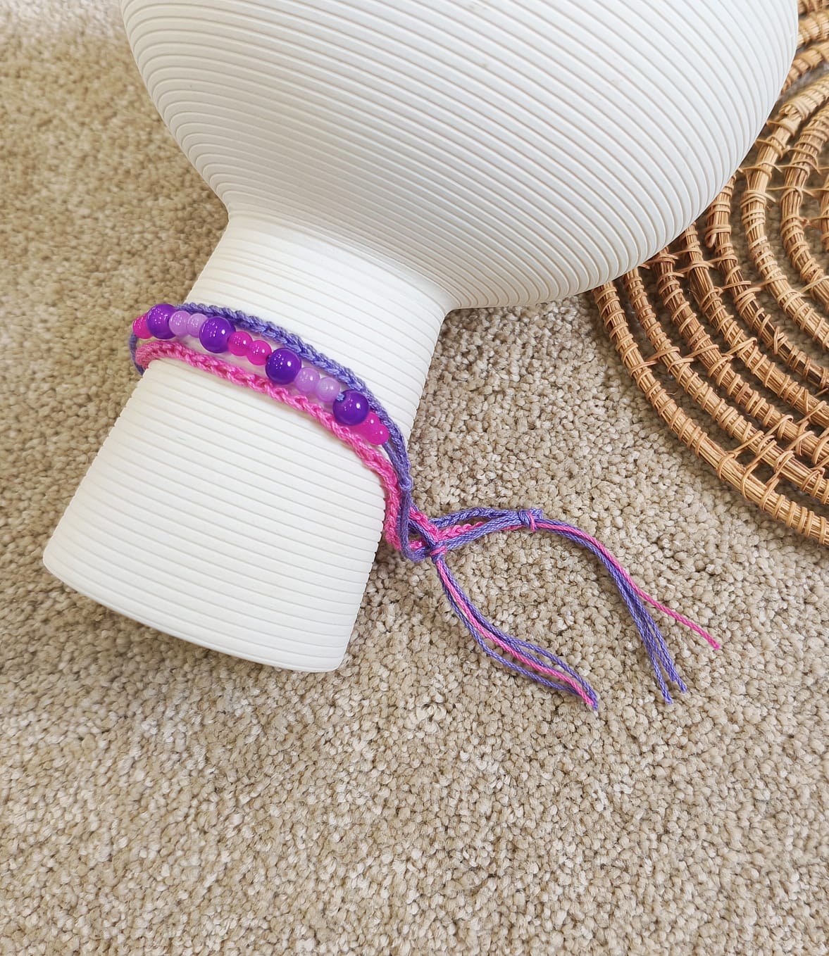 Purple Crochet Bracelet