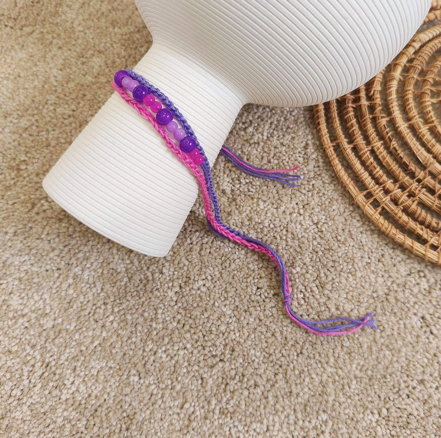 Purple Crochet Bracelet