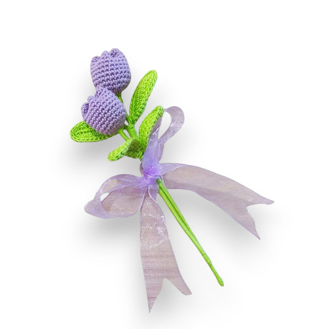 Purple Crochet Flower