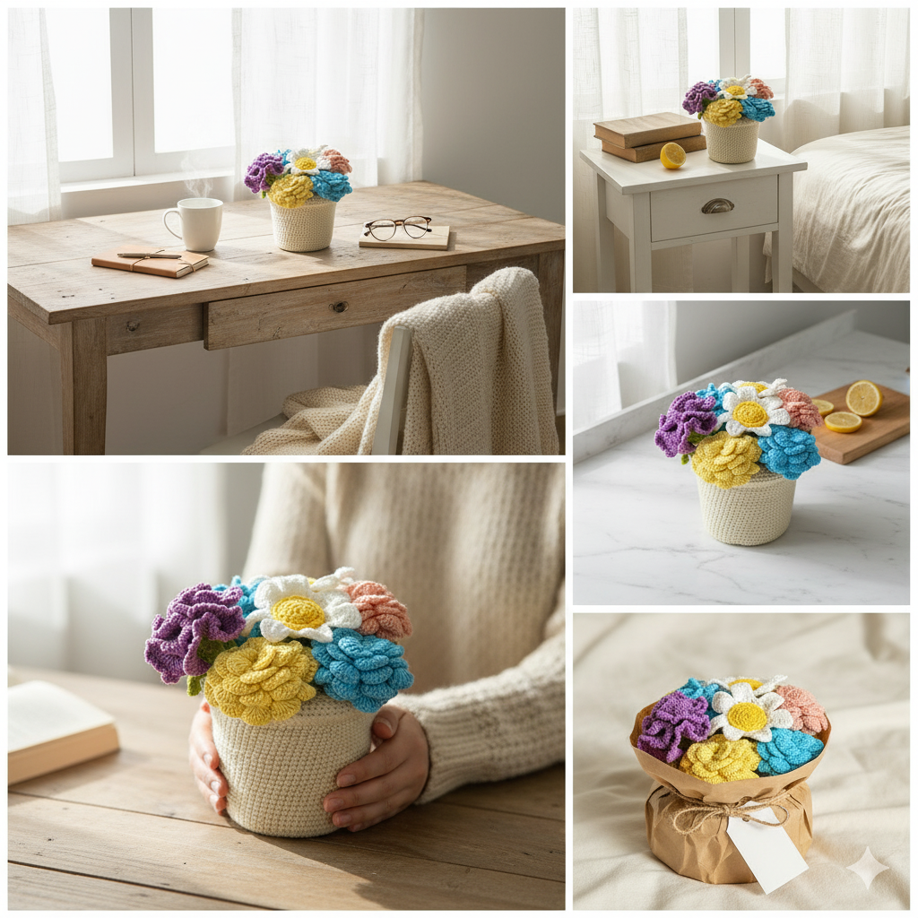 Crochet Bloom Pot
