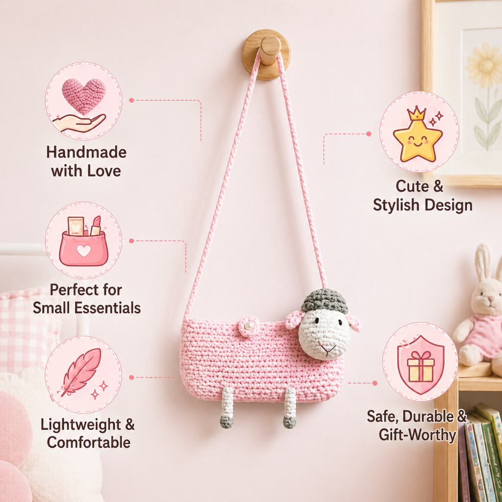 Lamb Crochet Bag