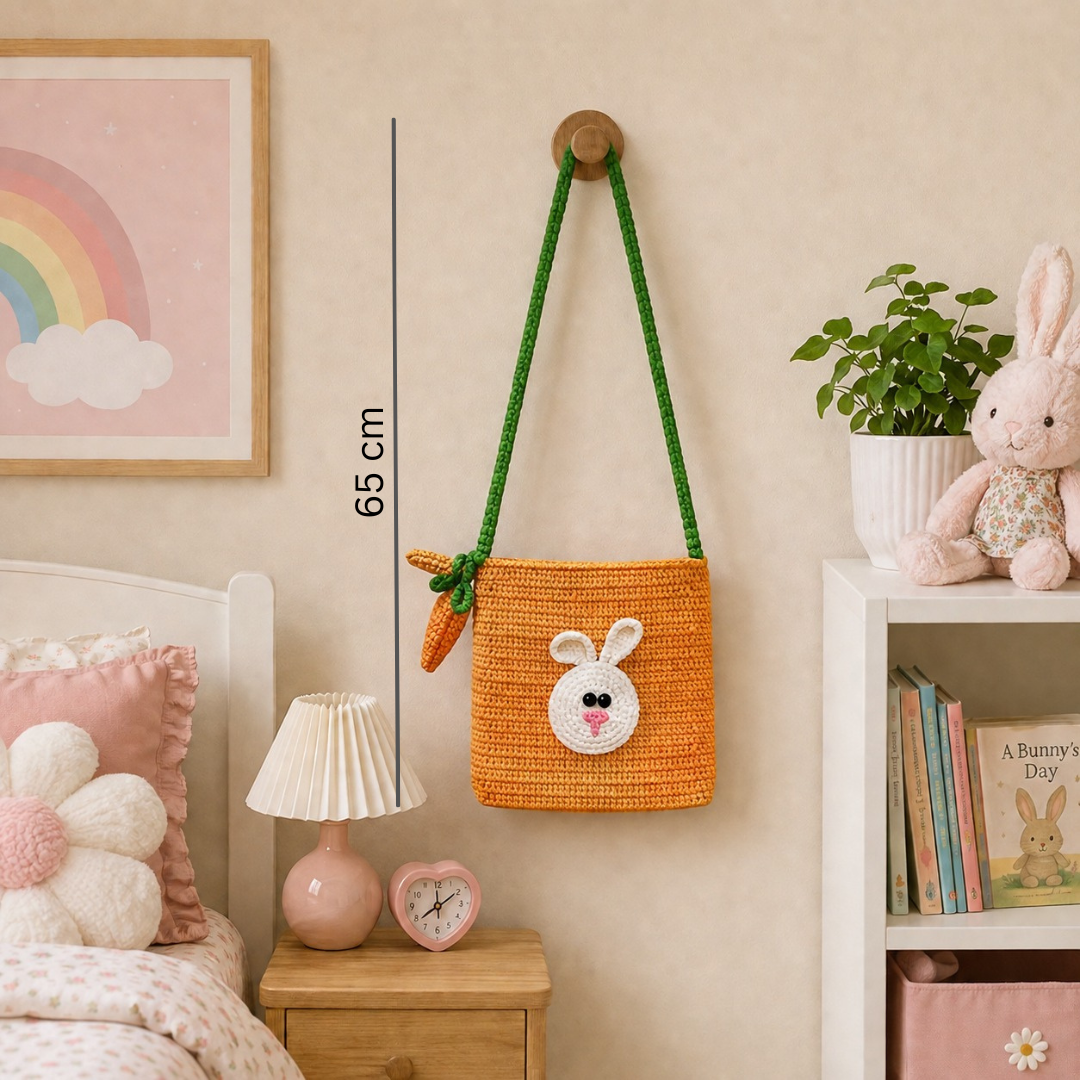 Orange Rabbit Crochet Bag