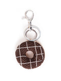 Brown Donut Crochet Keychain