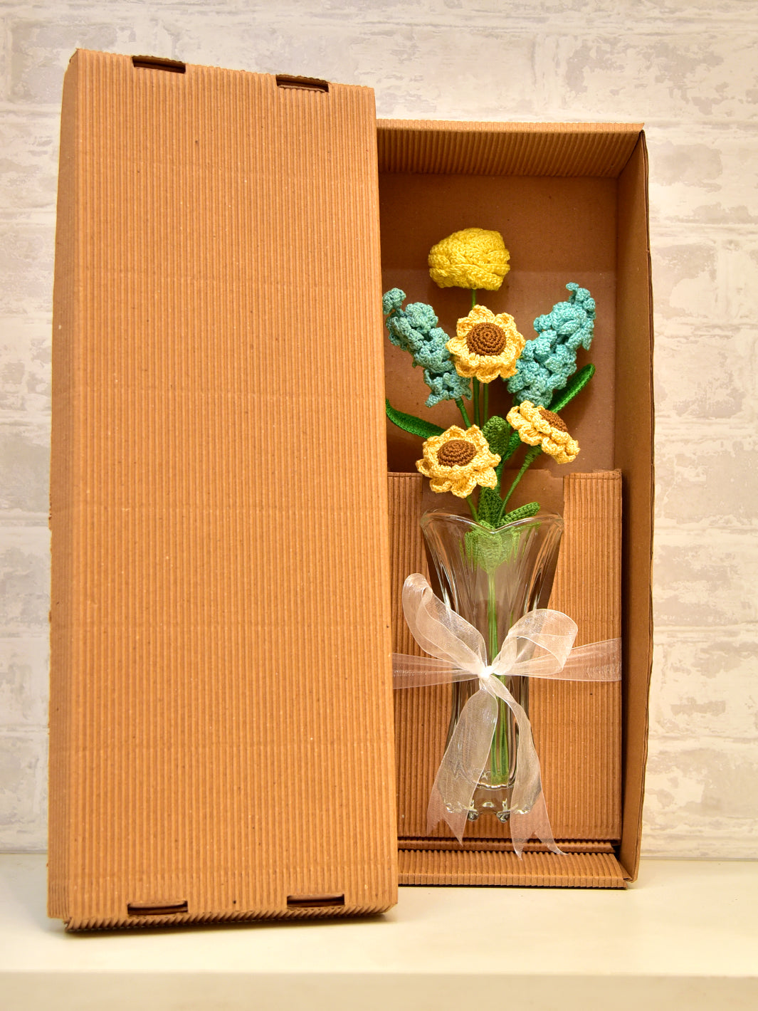 Hyacinth Sunflower Crochet Bouquet