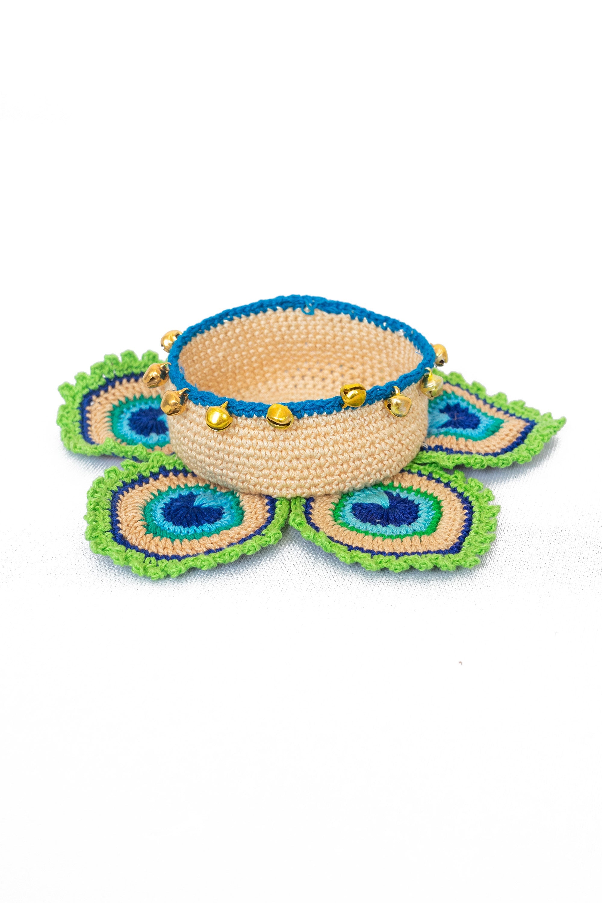Peacock Crochet Tealights