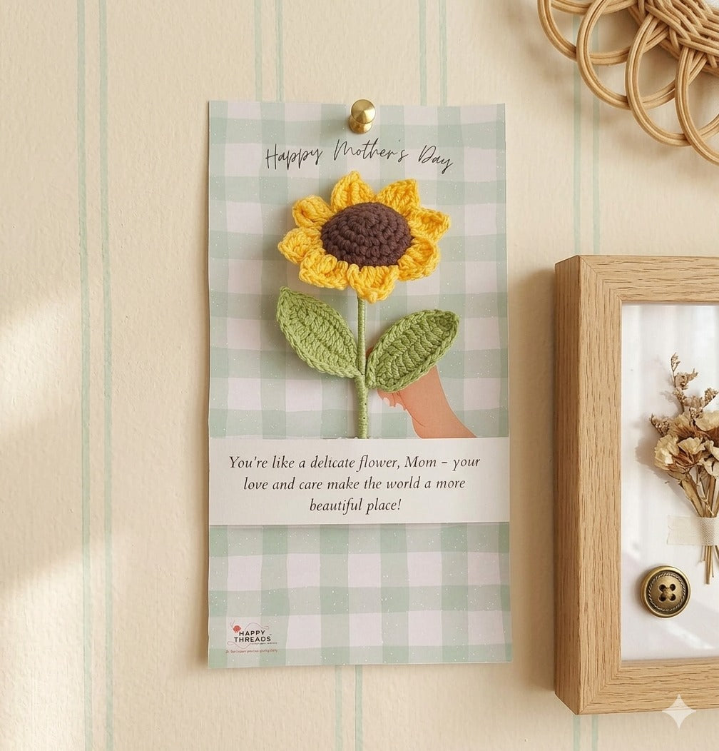 Sunflower Crochet Card