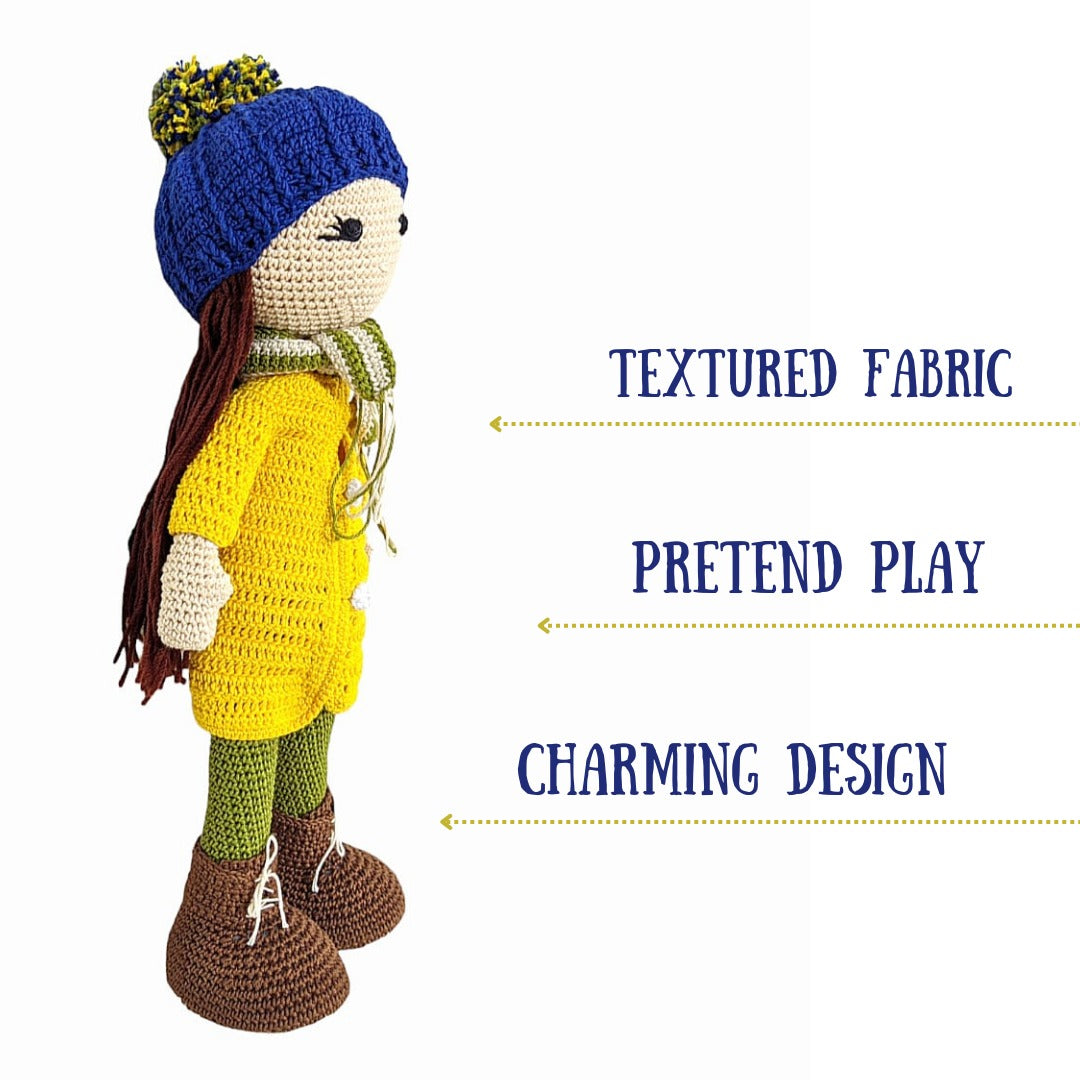Yellow Crochet Doll